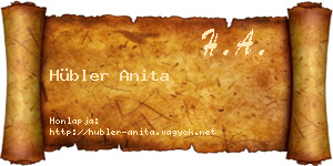 Hübler Anita névjegykártya